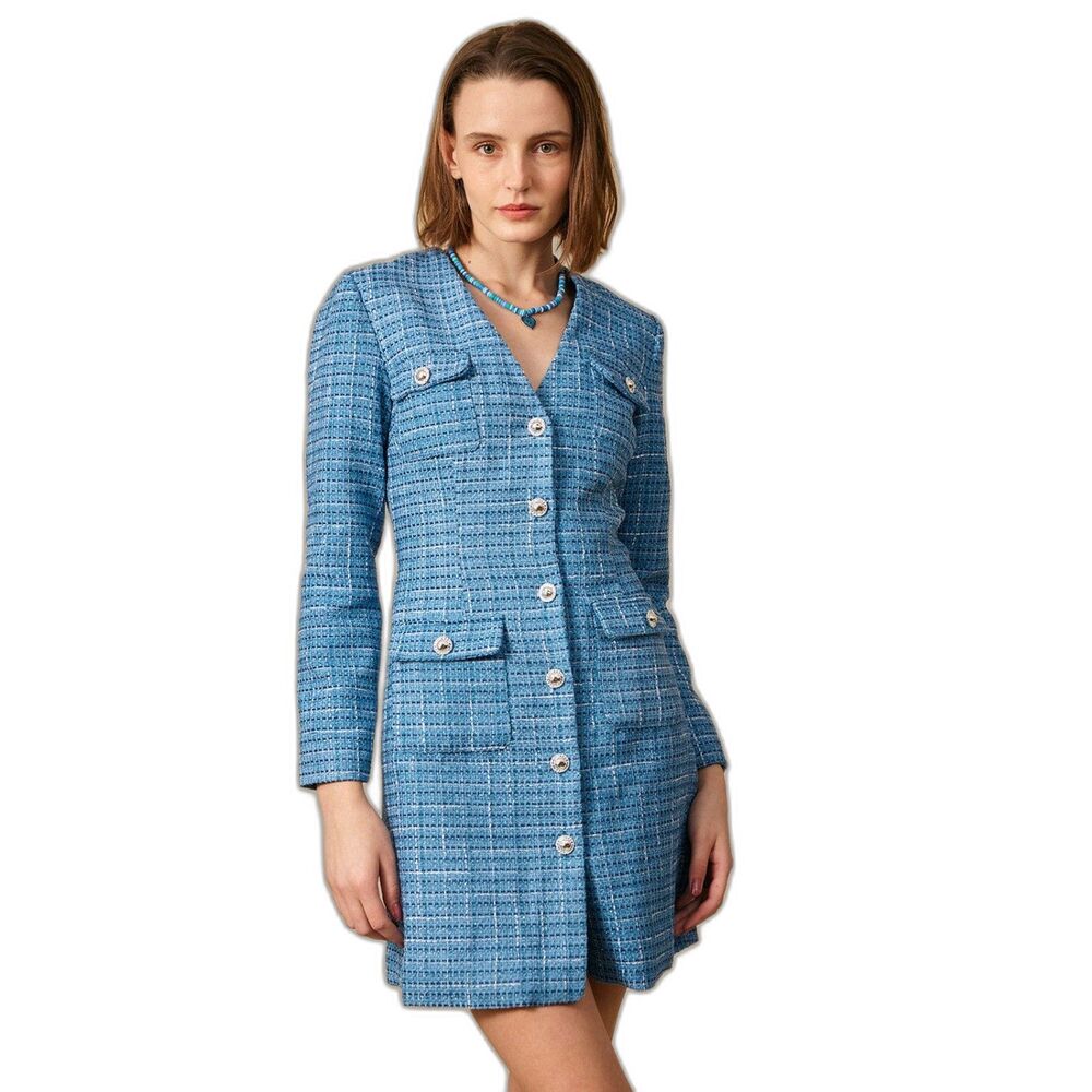 Rihoas Short Tweed Button Front Dress size Small